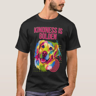 Kindness Is Golden Rescue Dog Golden Retriever Ado T-Shirt