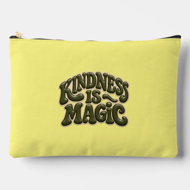  Kindness Is Magic 3D Groovy Large Pouch (Front)