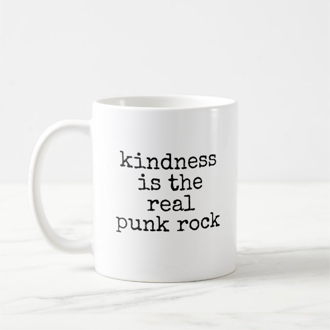 Kindness Is The Real Punk Rock Coffee Mug (Left)