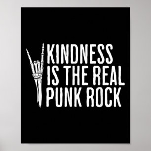 Kindness Is The Real Punk Rock Music Rocker Social Poster