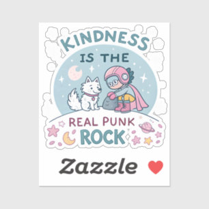 Kindness is the Real Punk Rock Sticker — Cute Hero
