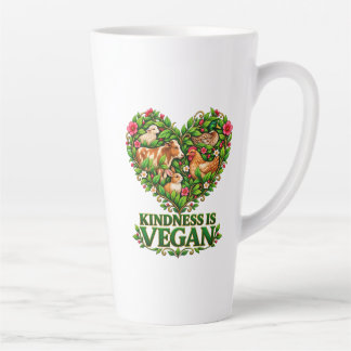 Kindness Is Vegan – Let Your Heart Choose Latte Mug