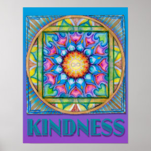 Kindness Mandala Poster
