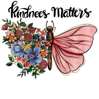 Kindness matters Butterfly flower women  T-Shirt
