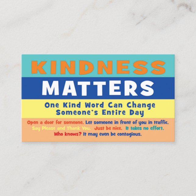 Kindness Matters Cards (Front)