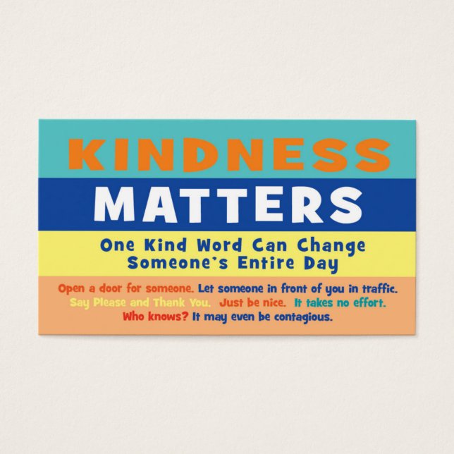 Kindness Matters Cards (Front)