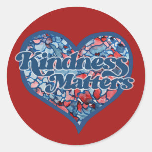 Kindness Matters heart                             Classic Round Sticker