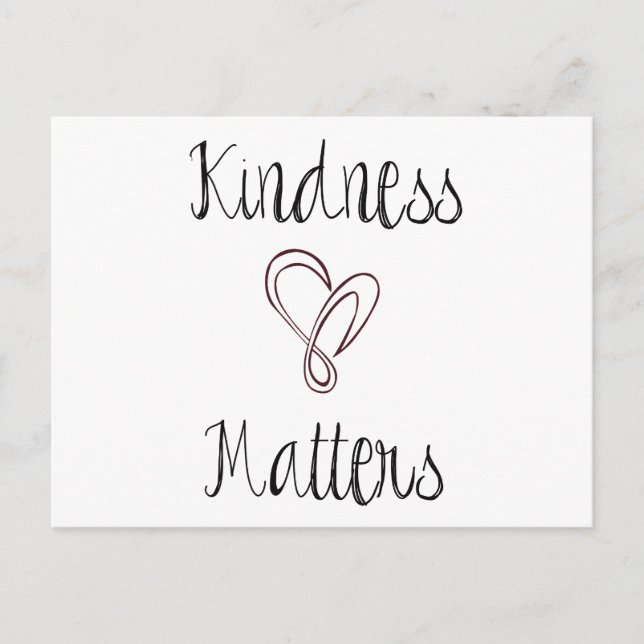 Kindness Matters Heart Postcard (Front)