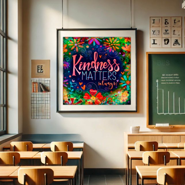 Kindness Matters Inspirational Classroom Poster (Creator Uploaded)