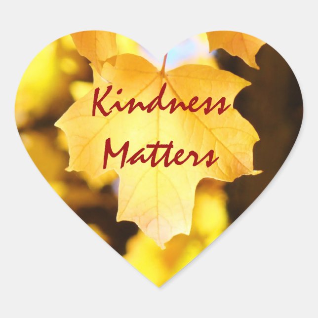 Kindness Matters Kind promotion stickers Autumn (Front)
