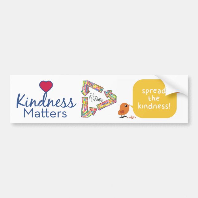 Kindness Matters - on the School Bus Bumper Sticker (Front)