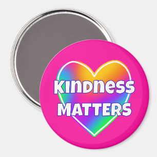 Kindness Matters Rainbow Heart Magnet
