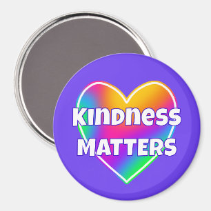Kindness Matters Rainbow Heart Magnet