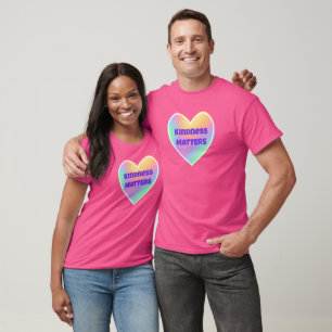 Kindness Matters Rainbow Heart T-Shirt