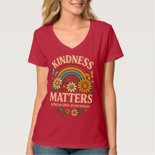 Kindness Matters Retro Rainbow Art T-Shirt