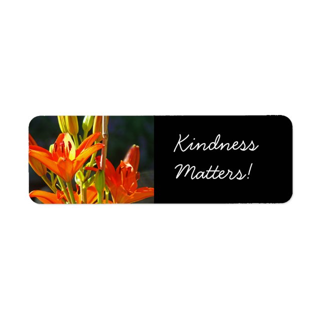 Kindness Matters! stickers Orang Lily Flowers (Front)