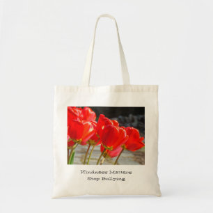 Kindness Matters Stop Bullying Tote Bags Tulips