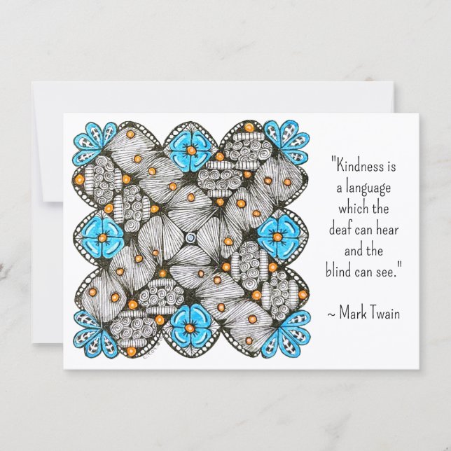 Kindness Means So Much  Thank You Card (Front)