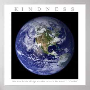 KINDNESS - Motivational Print w. Gandhi quote
