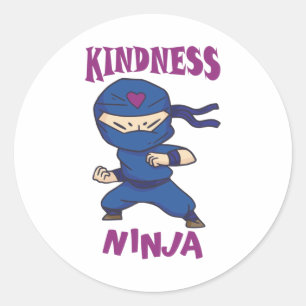 Kindness Ninja, Fight against Bullying Classic Round Sticker