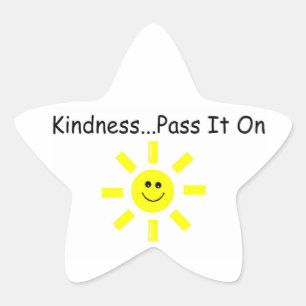 Kindness...Pass It On Star Sticker