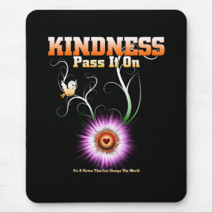 KINDNESS - Pass It On Starburst Heart Mouse Mat
