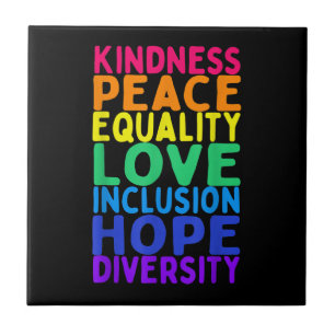 Kindness Peace Equality Inclusion Diversity Human Tile