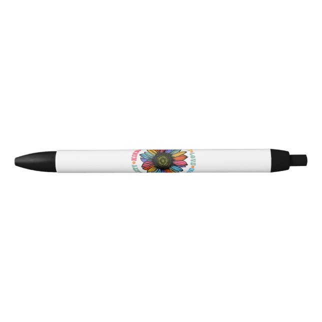 Kindness Peace Equality Love Hope Diversity Human  Black Ink Pen (Front)