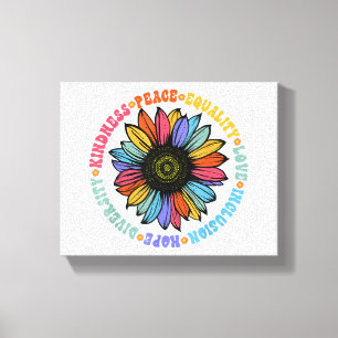 Kindness Peace Equality Love Hope Diversity Human  Canvas Print