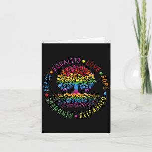 Kindness Peace Equality Love Hope Diversity Human Card