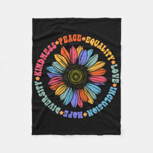 Kindness Peace Equality Love Hope Diversity Human  Fleece Blanket