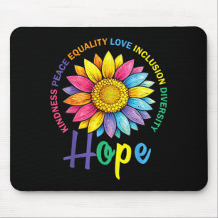 Kindness Peace Equality Love Hope Diversity Human Mouse Mat