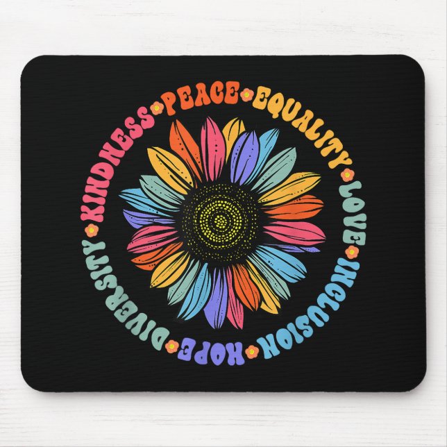 Kindness Peace Equality Love Hope Diversity Human  Mouse Mat (Front)