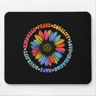 Kindness Peace Equality Love Hope Diversity Human Mouse Mat