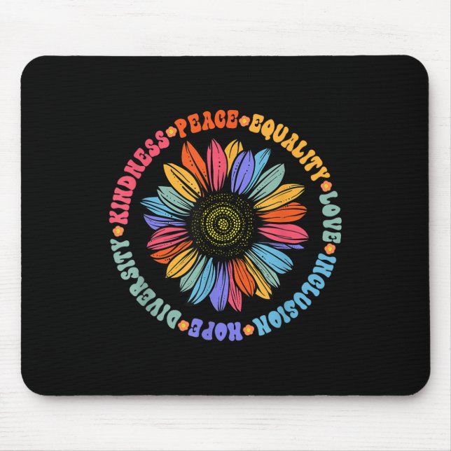 Kindness Peace Equality Love Hope Diversity Human  Mouse Mat (Front)