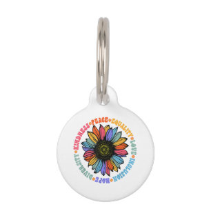 Kindness Peace Equality Love Hope Diversity Human Pet Tag