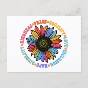 Kindness Peace Equality Love Hope Diversity Human Postcard