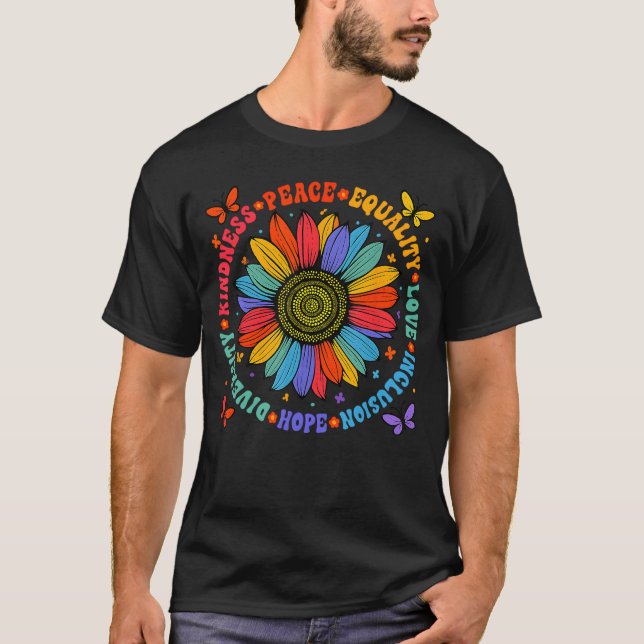 Kindness Peace Equality Love Hope Diversity Human  T-Shirt (Front)