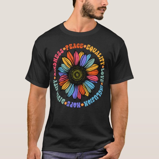 Kindness Peace Equality Love Hope Diversity Human  T-Shirt (Front)