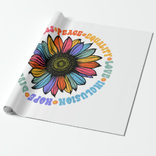 Kindness Peace Equality Love Hope Diversity Human Wrapping Paper