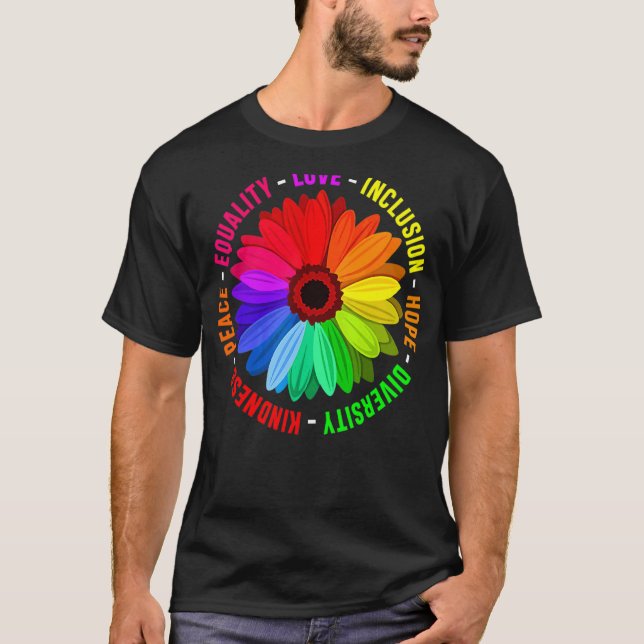 Kindness Peace Equality Love Inclusion Hope Divers T-Shirt (Front)