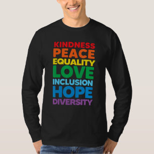 Kindness Peace Equality Love Inclusion Hope Divers T-Shirt