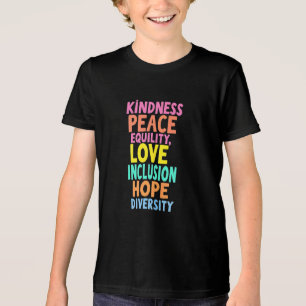Kindness Peace Equality Love Inclusion Hope Divers Tri-Blend Shirt