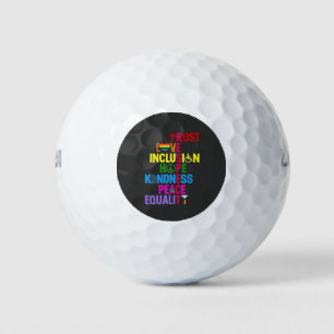 Kindness Peace Equality Love Inclusion Hope Golf Balls