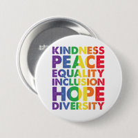 Kindness Peace Equality Love Inclusion Hope LGBT
