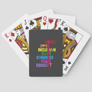 Kindness Peace Equality Love Inclusion Hope Playing Cards