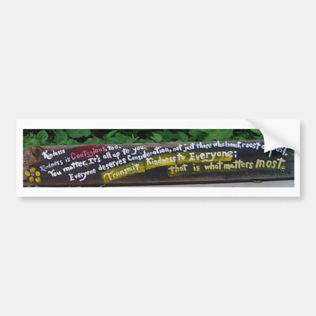 Kindness poem bumper sticker (Front)