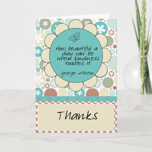Kindness Quote Thank You Card (Front)