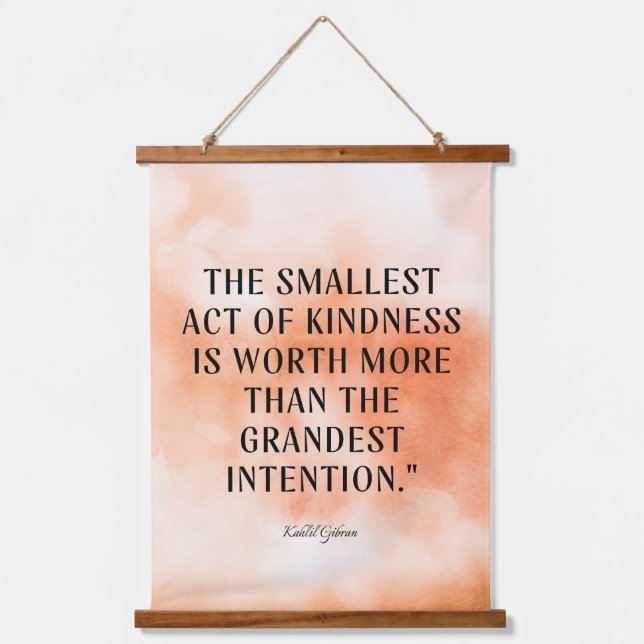 Kindness Quote Wood Hung Encouragment Tapestry (Front)