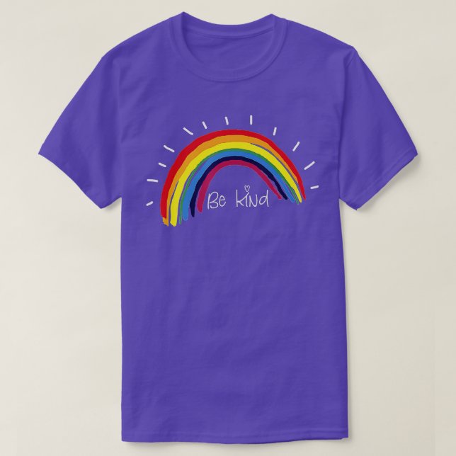 Kindness Rainbow Positive Message  Be Kind  T-Shirt (Design Front)